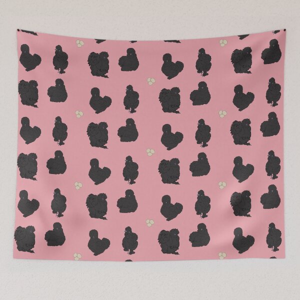 Item preview, Black Silkie Chicken Pattern Pink designed and sold by Ashley Gagnon.