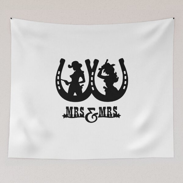 Item preview, Lesbian Wedding T Shirt Party, Lesbian Couple Western Themed Wedding, Same Sex Wedding T-Shirts, Mrs. and Mrs., Bachelor Party Gift, Perfect Lesbian T Shirt designed and sold by sixday 7day.