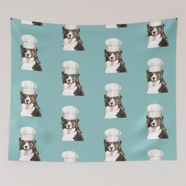 Item preview, Bernese Mountain Dog with Chef Hat  designed and sold by beastieboutique.