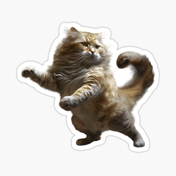 Funny Pop Music Cat Dancing Sticker for Sale by THANKS4BUYING