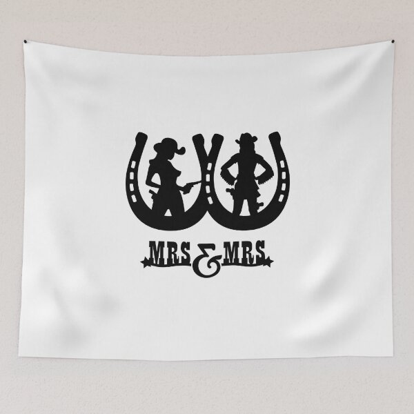 Item preview, Lesbian Wedding T Shirt Party, Lesbian Couple Western Themed Wedding, Same Sex Wedding T-Shirts, Mrs. and Mrs., Bachelor Party Gift, Perfect Lesbian T Shirt designed and sold by sixday 7day.