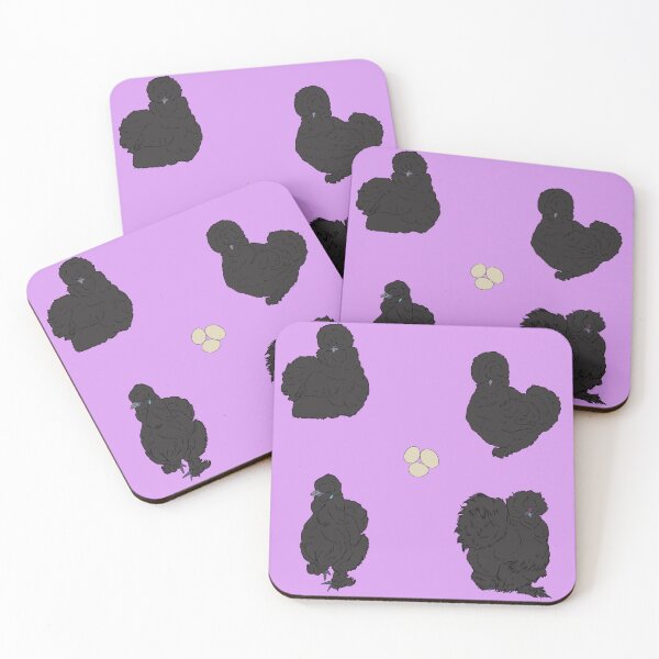 Item preview, Black Silkie Chicken Pattern Purple designed and sold by Ashley Gagnon.