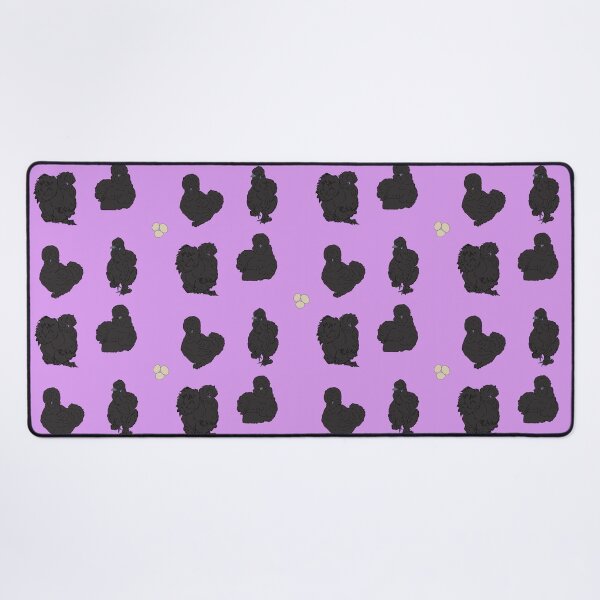 Item preview, Black Silkie Chicken Pattern Purple designed and sold by Ashley Gagnon.