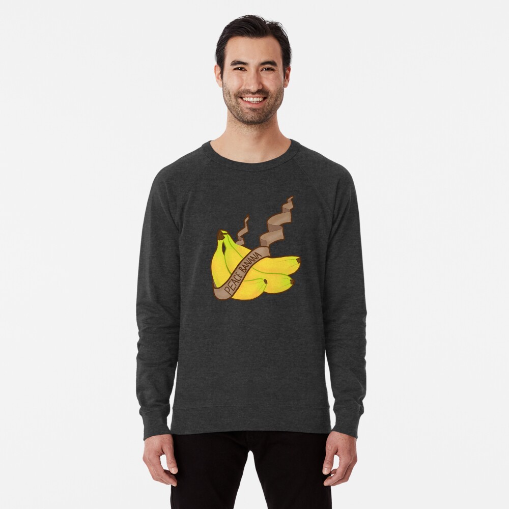 Achievement Hunter Peace Banana Lightweight Sweatshirt By Mrs