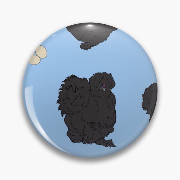 Item preview, Black Silkie Chicken Pattern Blue designed and sold by Ashley Gagnon.