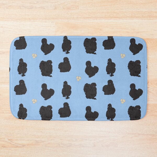Item preview, Black Silkie Chicken Pattern Blue designed and sold by Ashley Gagnon.
