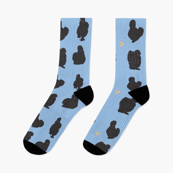 Item preview, Black Silkie Chicken Pattern Blue designed and sold by Ashley Gagnon.