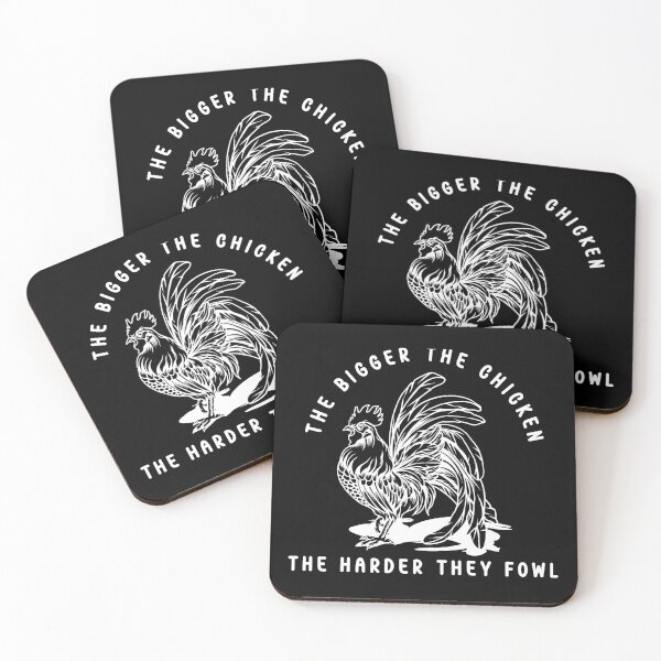 Item preview, The Bigger The Chicken The Harder They Fowl Bantam Chicken Dark Color Design designed and sold by designsmostfowl.