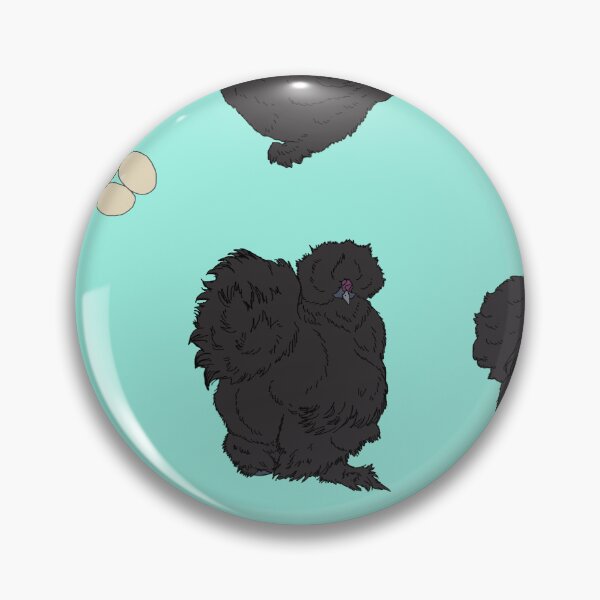 Item preview, Black Silkie Chicken Pattern Seafoam designed and sold by Ashley Gagnon.