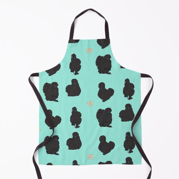 Item preview, Black Silkie Chicken Pattern Seafoam designed and sold by Ashley Gagnon.