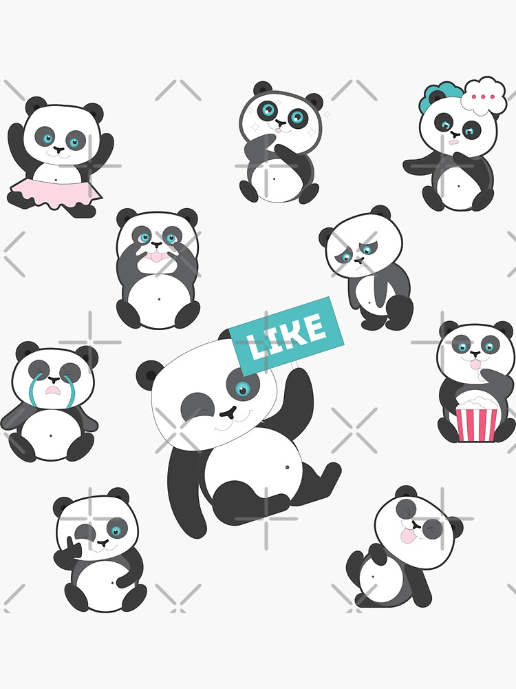 Kawaii Panda Sticker  Waterproof, Durable and Cute Vinyl Stickers – Soshl  Tags