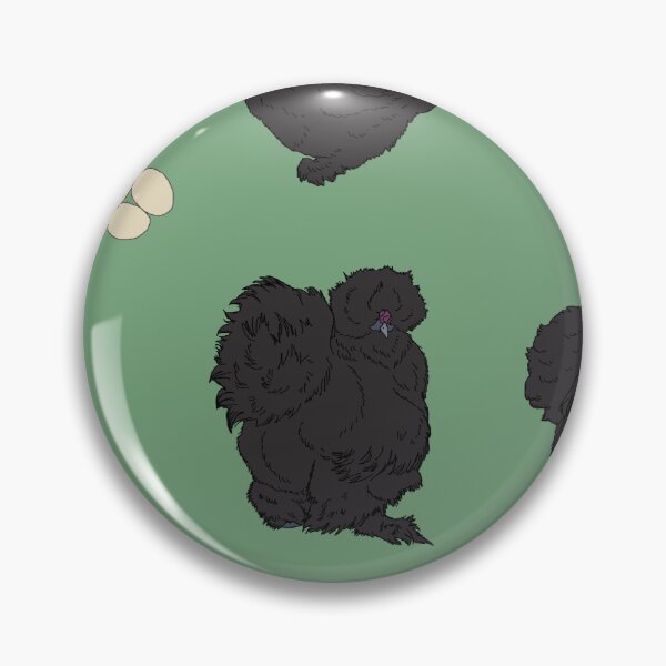 Item preview, Black Silkie Chicken Pattern Sage designed and sold by Ashley Gagnon.