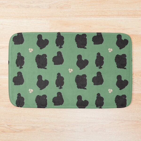Item preview, Black Silkie Chicken Pattern Sage designed and sold by Ashley Gagnon.