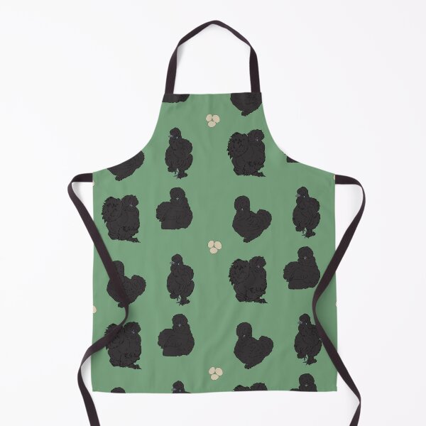 Item preview, Black Silkie Chicken Pattern Sage designed and sold by Ashley Gagnon.