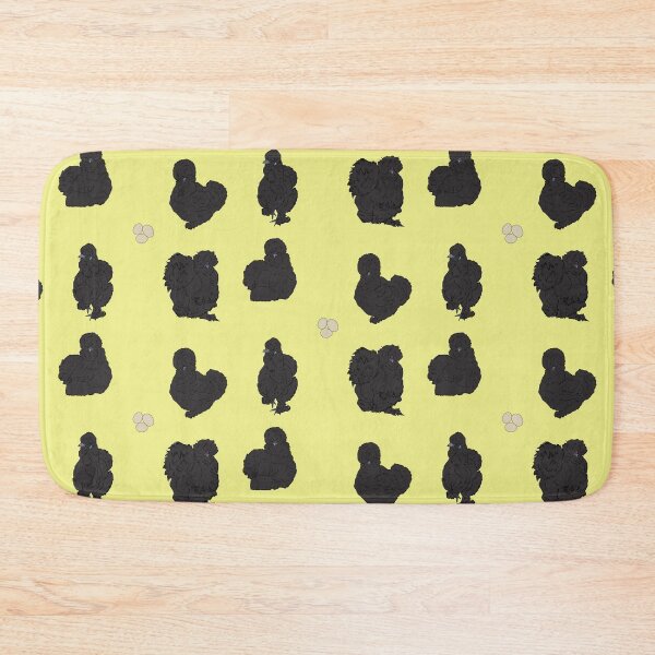 Item preview, Black Silkie Chicken Pattern Yellow designed and sold by Ashley Gagnon.
