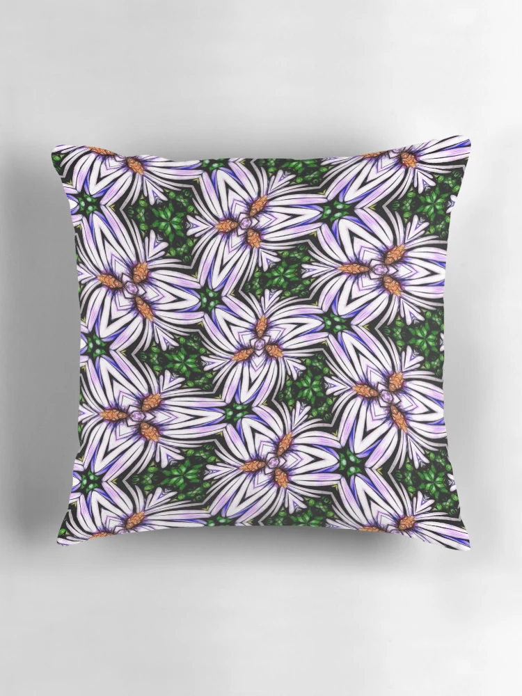 Thumbnail 3 of 4, Pillow, Beautiful Aster Pattern designed and sold by Patternflower.