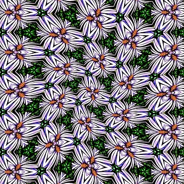 Artwork thumbnail, Beautiful Aster Pattern by Patternflower