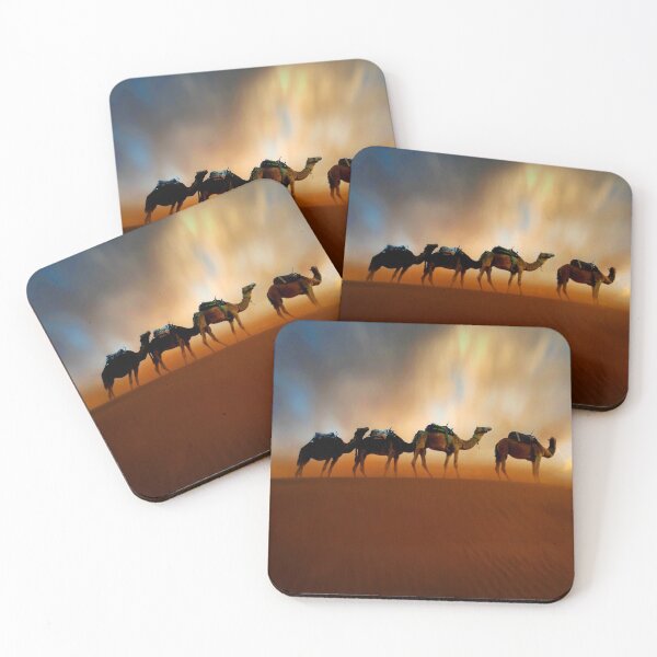 Item preview, ANIMALS #108 - Camel Train on Windy Sandy Dune designed and sold by DEL-Productions.
