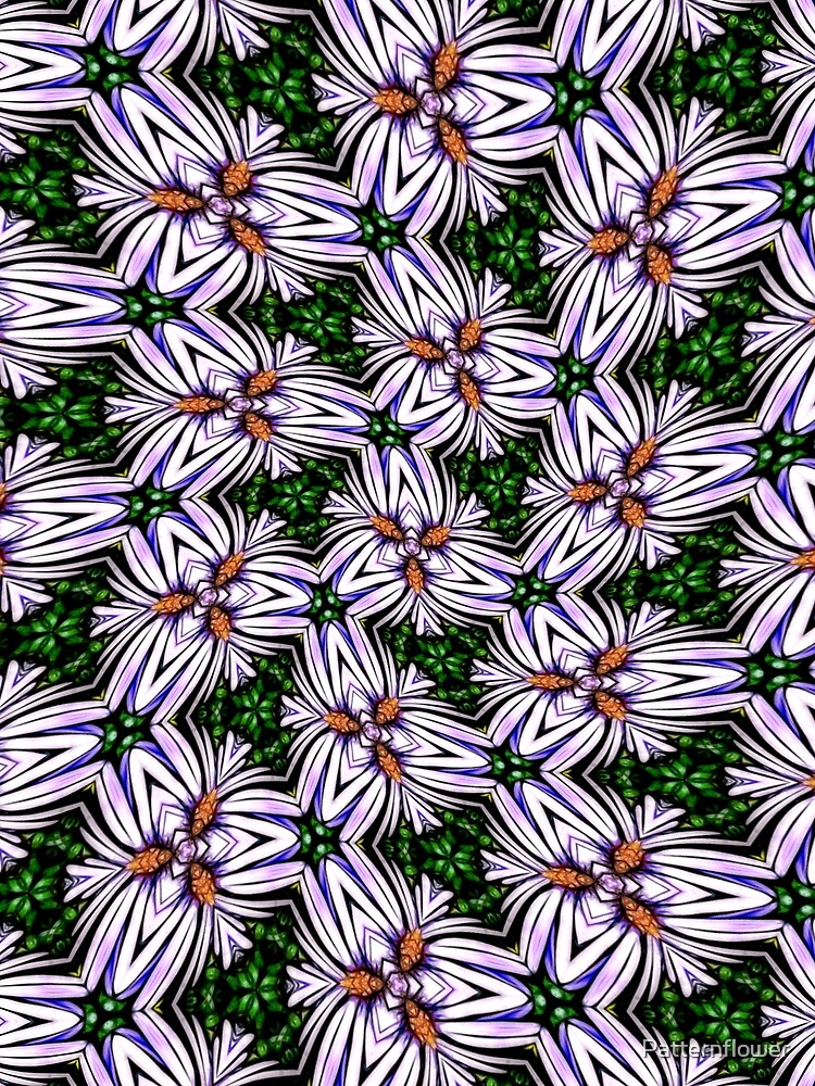 Thumbnail 3 of 3, Scarf, Beautiful Aster Pattern designed and sold by Patternflower.