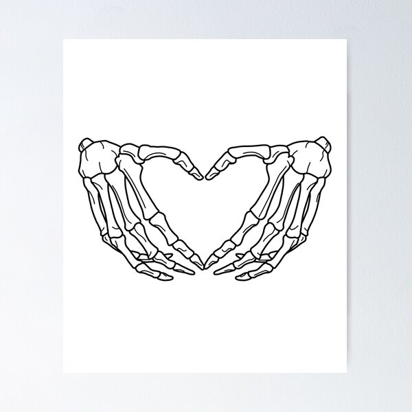 Item preview, Skeleton Hand Heart designed and sold by StillinArt23.