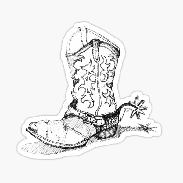 Western Boot Sticker