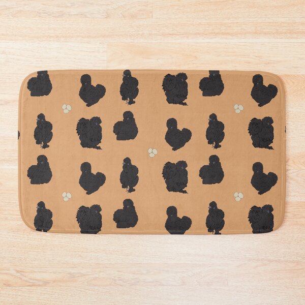 Item preview, Black Silkie Chicken Pattern Peach designed and sold by Ashley Gagnon.