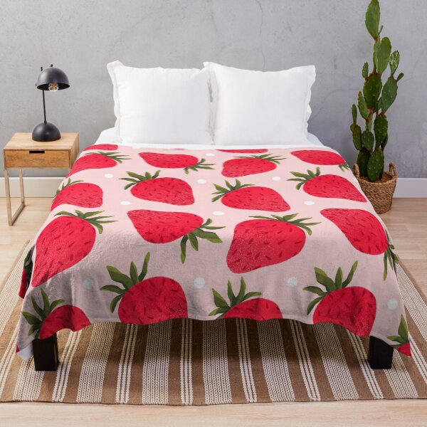 Artikelvorschau, Strawberry Pattern - Simple Light Pink entworfen und verkauft von RahimaUmmi.