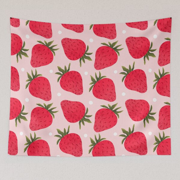 Artikelvorschau, Strawberry Pattern - Simple Light Pink entworfen und verkauft von RahimaUmmi.