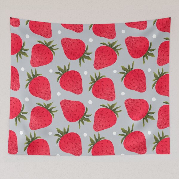 Artikelvorschau, Strawberry Pattern - Simple Grey entworfen und verkauft von RahimaUmmi.