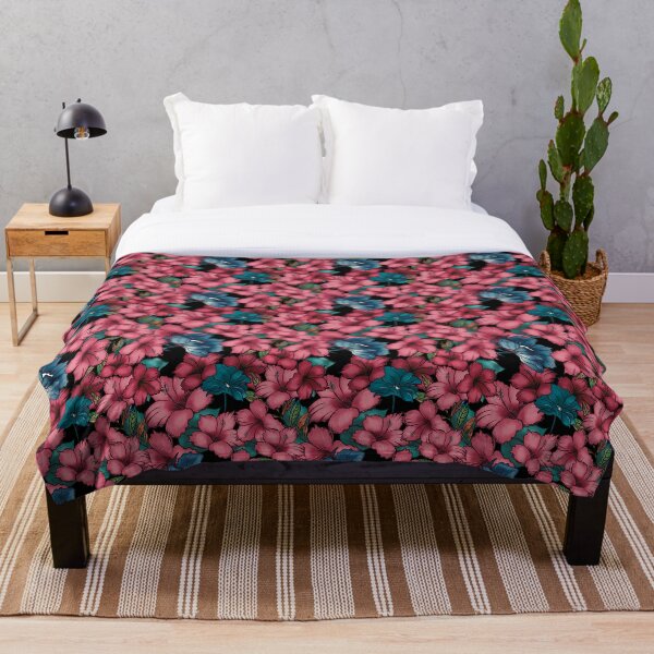 Artikelvorschau, modisches nahtloses muster der tropischen blume mit bunten pflanzenblättern und laub. Sommerdesign am Strand entworfen und verkauft von EWIKA By Ekawit.