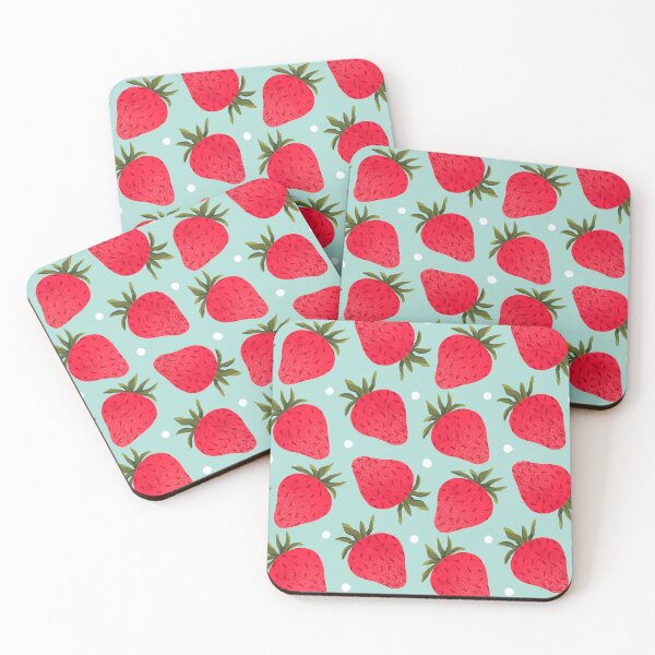 Artikelvorschau, Strawberry Pattern - Simple Turqoise entworfen und verkauft von RahimaUmmi.