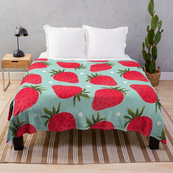 Item preview, Strawberry Pattern - Simple Turqoise designed and sold by RahimaUmmi.