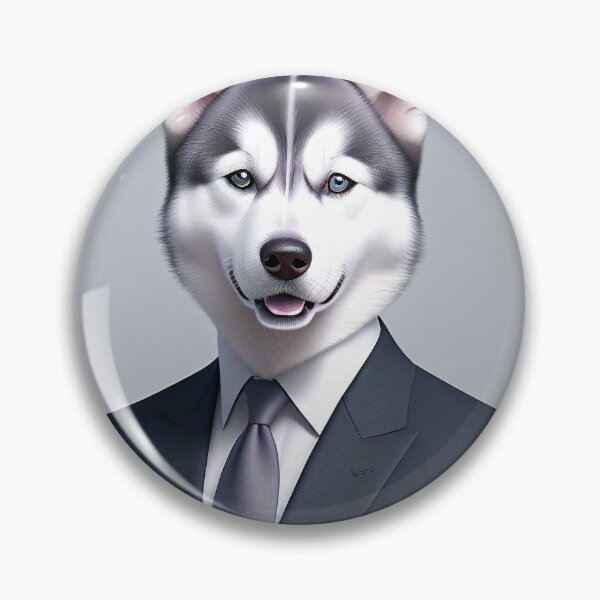 Item preview, Portrait of a dog in a Suit - Husky designed and sold by Damitan.
