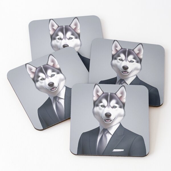 Item preview, Portrait of a dog in a Suit - Husky designed and sold by Damitan.