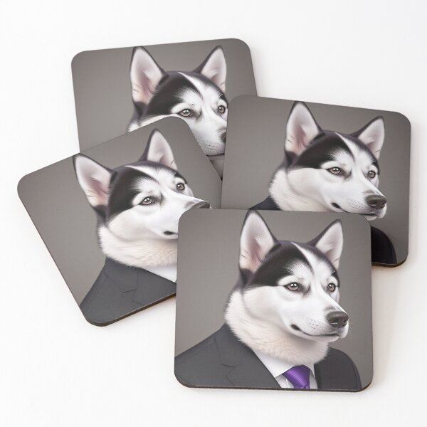 Item preview, Portrait of a dog in a Suit - Husky designed and sold by Damitan.