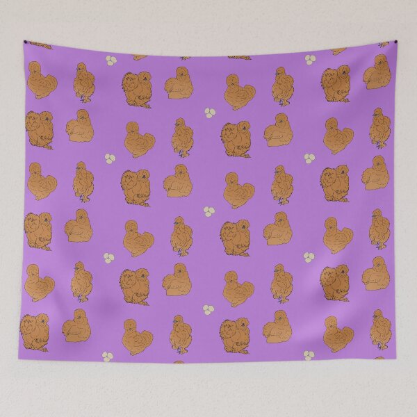 Item preview, Buff Silkie Chicken Pattern Purple designed and sold by Ashley Gagnon.