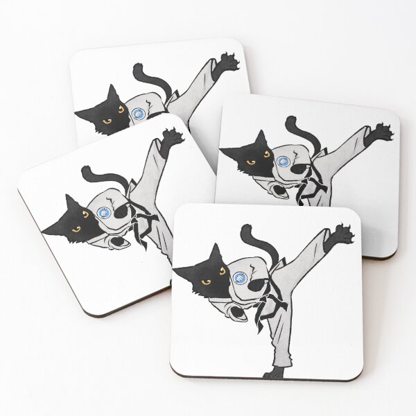 Item preview, Tae Kwon Do Black Cat, 태권도 | Martial Arts Black Cat designed and sold by Golden Turtle Studio.