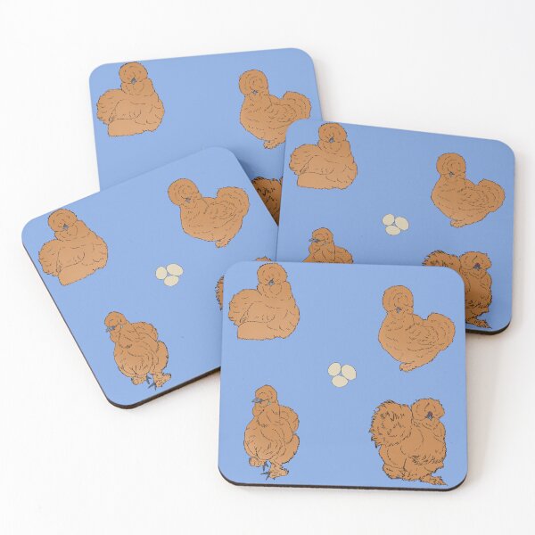 Item preview, Buff Silkie Chicken Pattern Blue designed and sold by Ashley Gagnon.