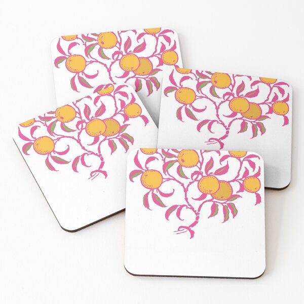 Item preview, Bright yellow orange tree vintage art designed and sold by pinkyfish1010.