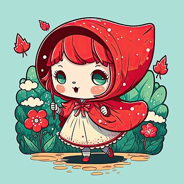 Charming Little Red Riding Hood A Sweet and Endearing Fairytale Character |  Sticker