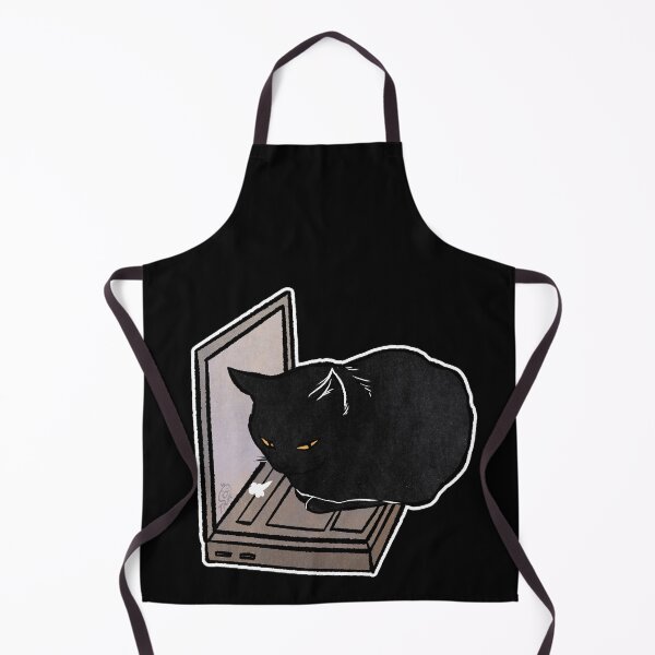 Item preview, Black Cat on Laptop | Funny Black cat at Work designed and sold by Golden Turtle Studio.