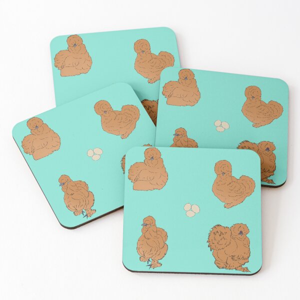 Item preview, Buff Silkie Chicken Pattern Seafoam designed and sold by Ashley Gagnon.