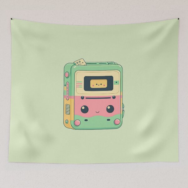 Item preview, Cute Vintage Classic Cassette Player From 1980s Retro Disco Vibes designed and sold by ultra-cute.