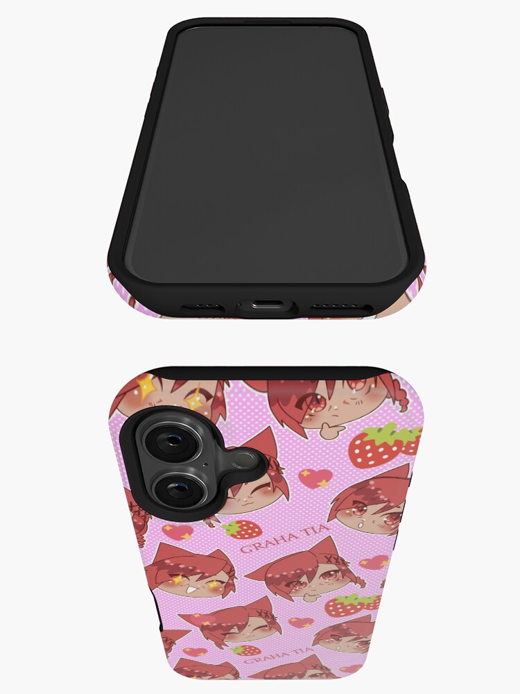 Thumbnail 3 of 4, iPhone Case, G'raha Tia Strawberry Hearts Pattern designed and sold by cricketbat.