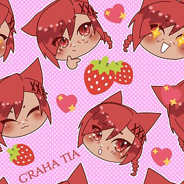 Artwork thumbnail, G'raha Tia Strawberry Hearts Pattern by cricketbat