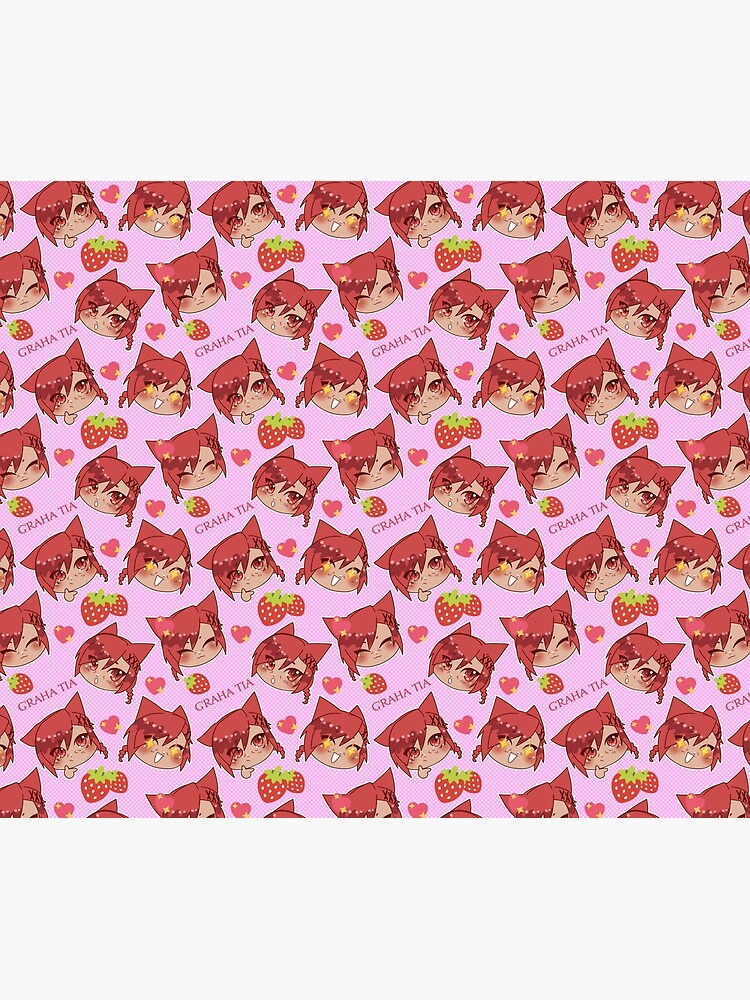 Thumbnail 6 of 6, Throw Blanket, G'raha Tia Strawberry Hearts Pattern designed and sold by cricketbat.