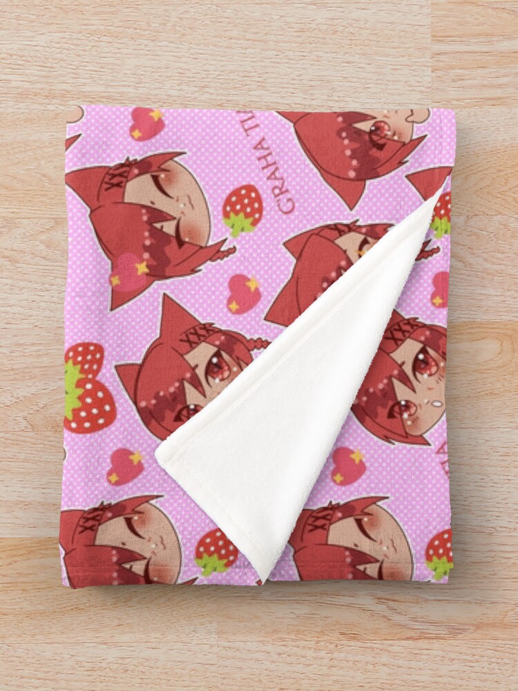 Thumbnail 3 of 6, Throw Blanket, G'raha Tia Strawberry Hearts Pattern designed and sold by cricketbat.