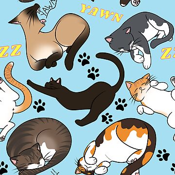 Artwork thumbnail, Sleepy Cats Pattern by cricketbat