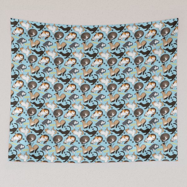 Item preview, Sleepy Cats Pattern designed and sold by cricketbat.