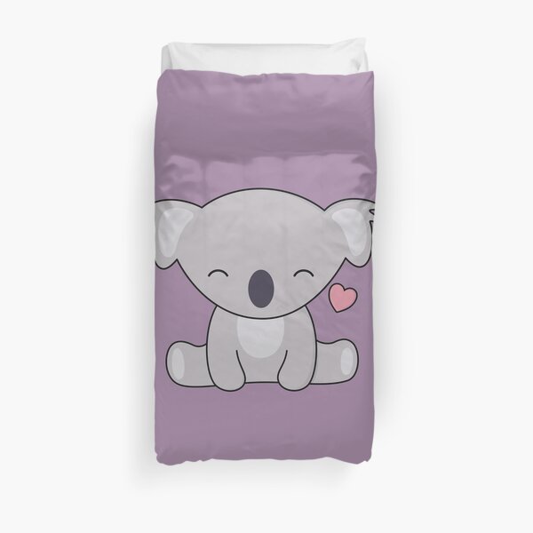 Kawaii Cute Koala ama los corazones Funda nórdica